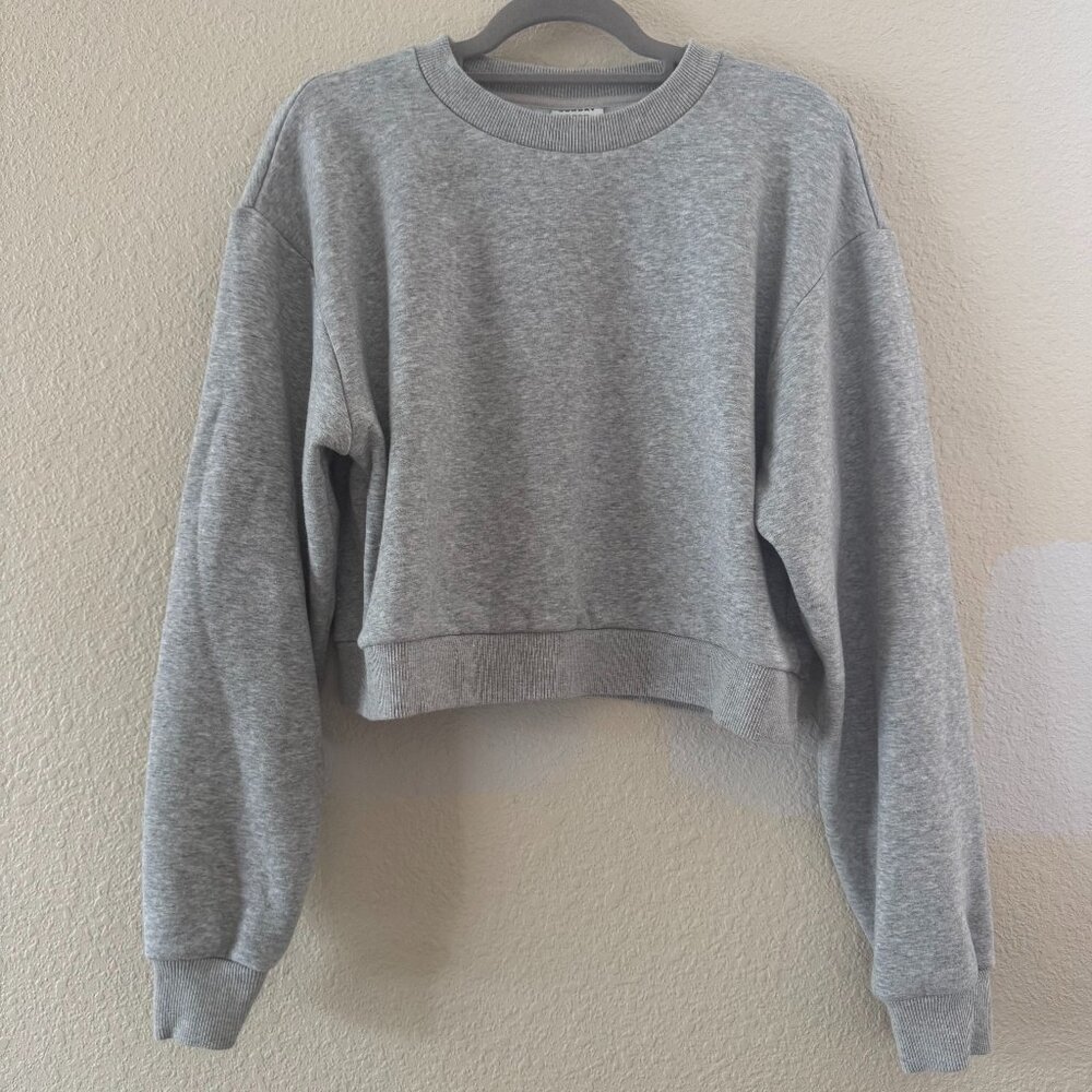 Sunday Best Artizia Grey Crewneck Cropped Sweatshirt Small